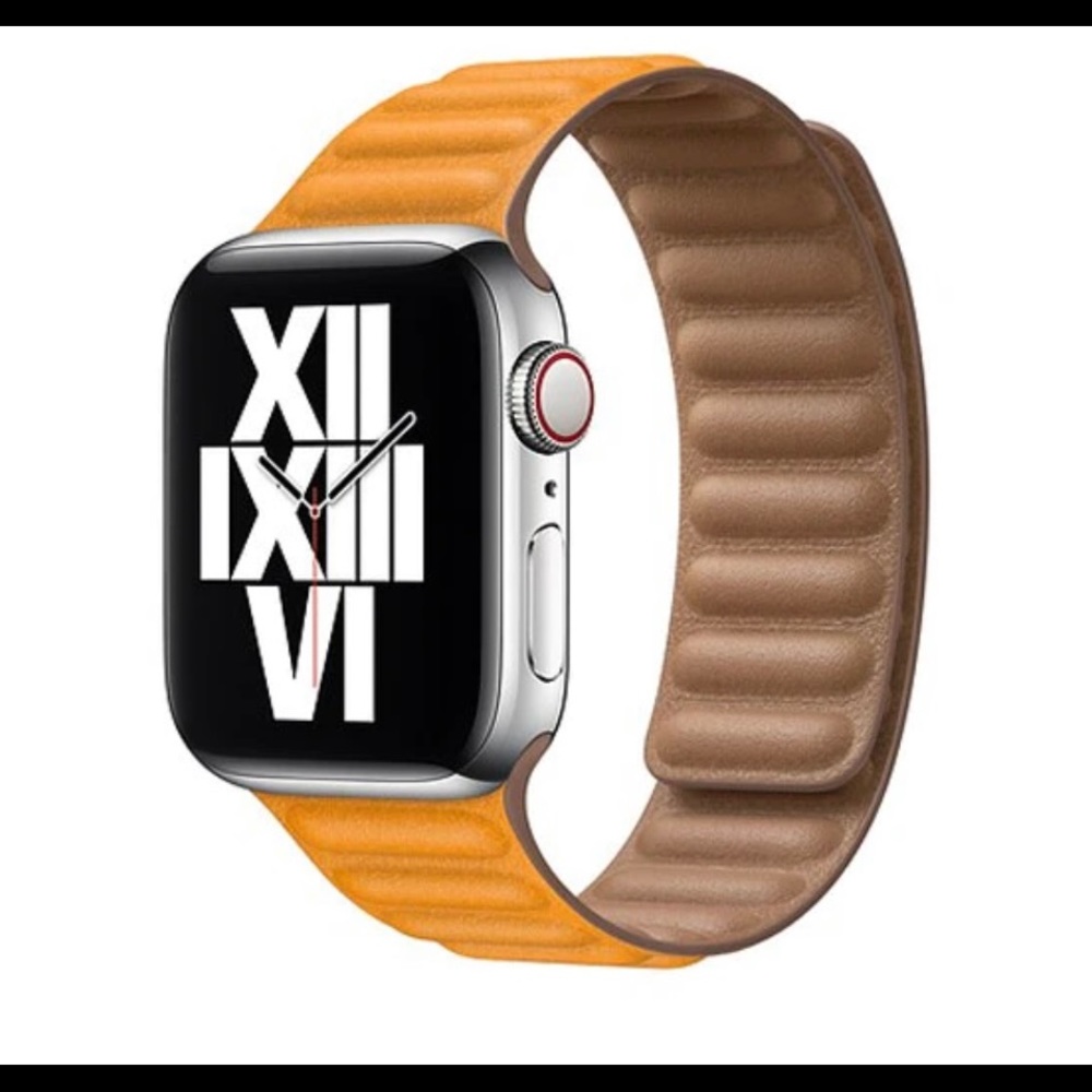 New in a box Apple Watch California Poppy Leather band S/M